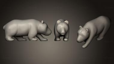 3D model Wood Carved Bear (STL)